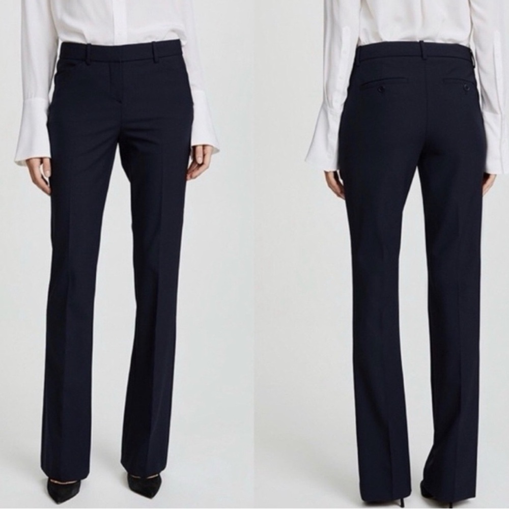 Theory Max C Sevona Navy Blue Tailored Pants - Size 4